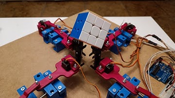 Quad Arm Rubik Cube Solver using OpenCV and Kociemba