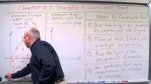 Geometry Chapter 4.7 - Triangles and Coordinate Proof - Sample Problems
