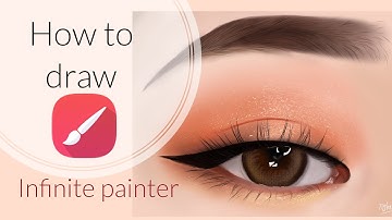 How to draw /eye /infinite painter /tutorial +easy to draw on infinite painter /eye makeup,