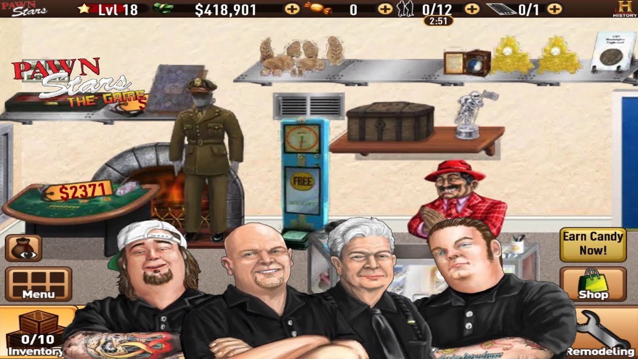 History Channel's Pawn Stars the Game Path to 1 Million