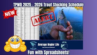 Fun with Spreadsheets | Texas Parks and Wildlife Winter Trout Stocking Schedule for 2025-2026 Profile