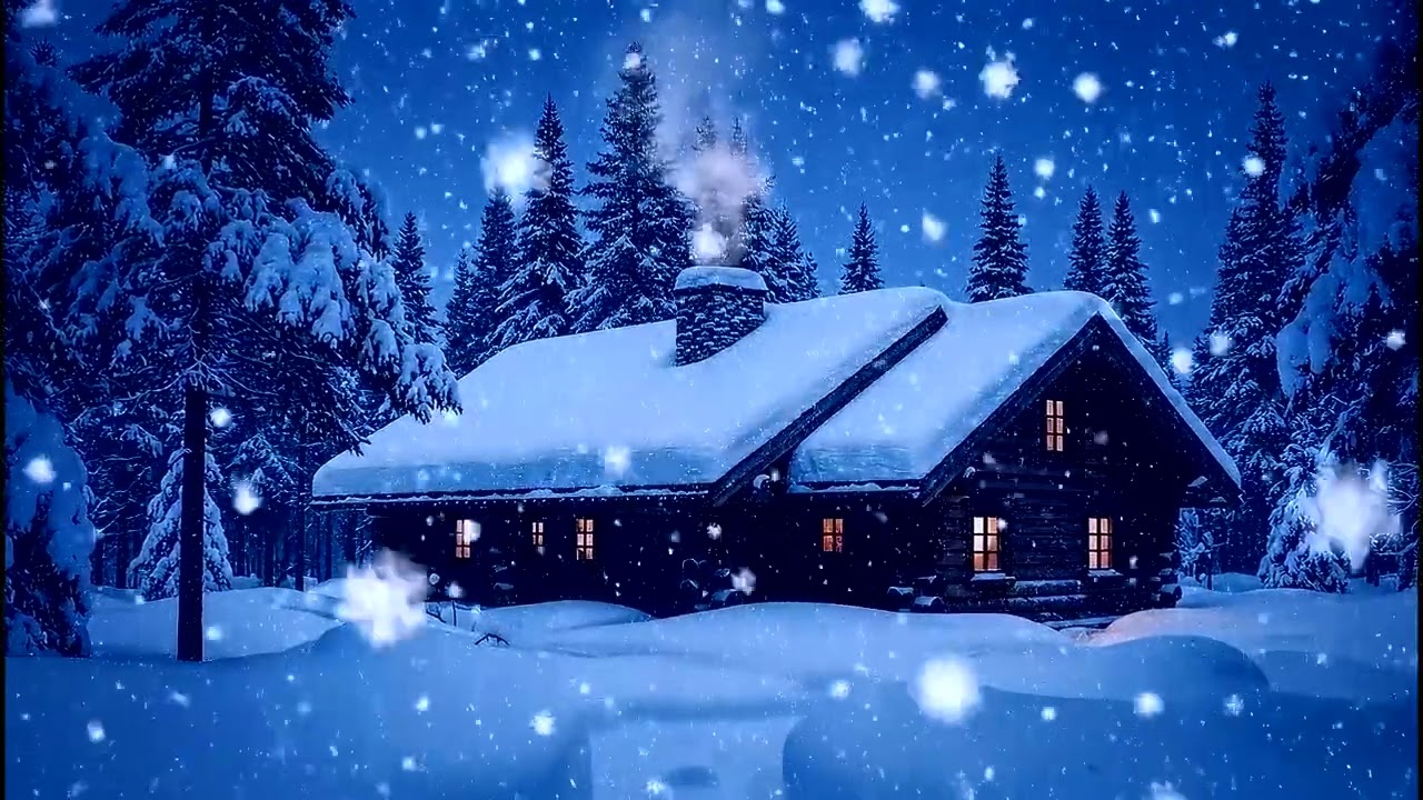 Nordic Winter House – Minimalist Background Music | No Lyrics | 4K Snowy Forest