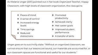 Predictable Practice #1: The Orderly Classroom