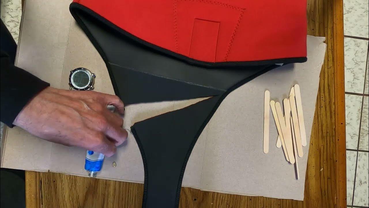 Repairing a rip in a wetsuit using wetsuit glue. YouTube