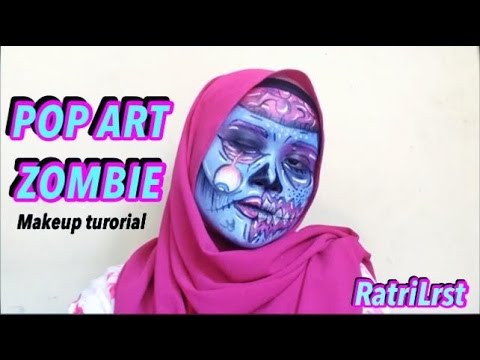 POP ART Zombie halloween makeup | Ratri Larasati