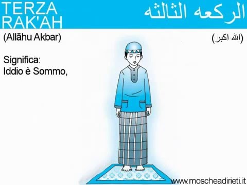 Preghiera islamica in arabo e italiano
