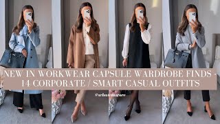 NEW IN CAPSULE WARDROBE WORKWEAR FINDS  14 CORPORATE / SMART CASUAL OUTFITS | WHATEMWORE