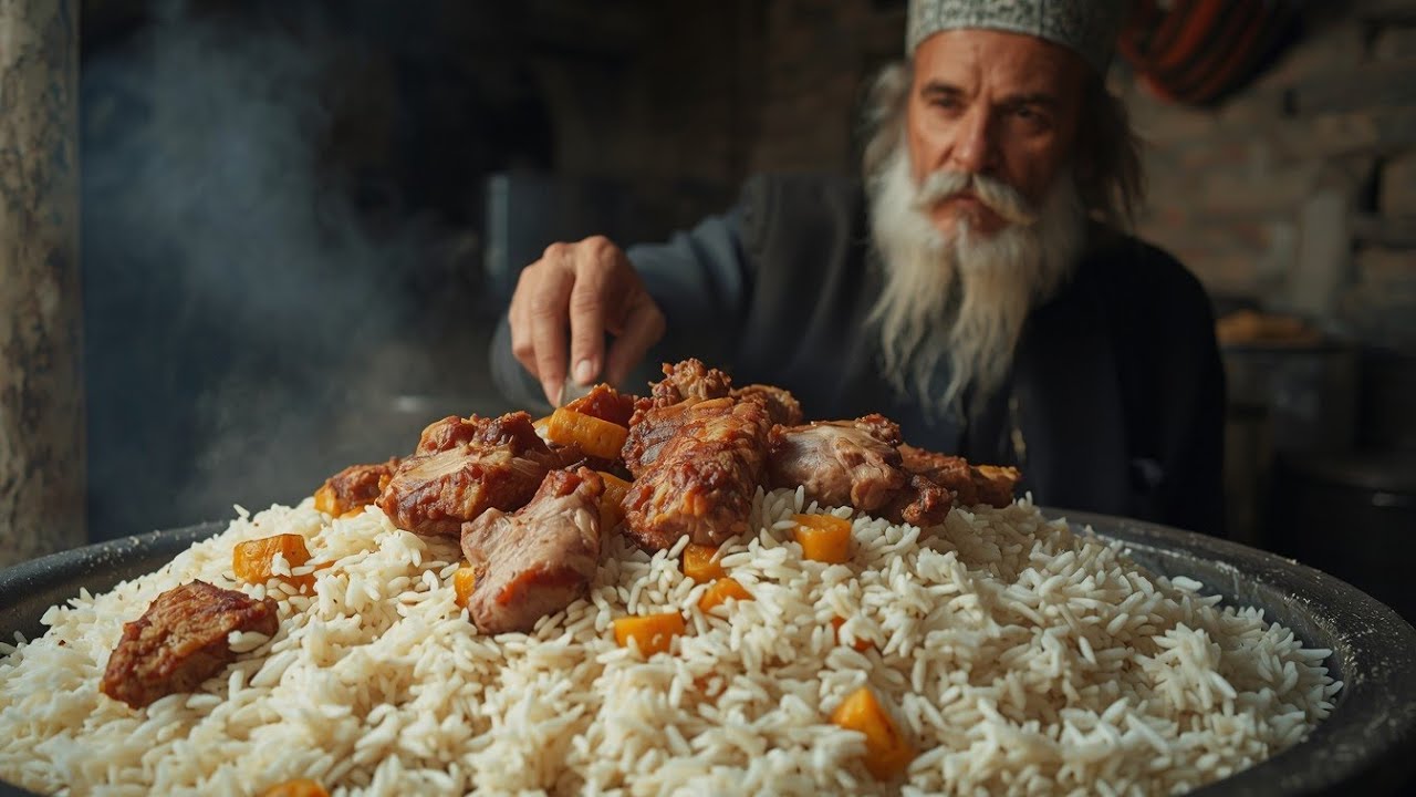 The most Afghan popular food coocked in Kabul city.100 kilos rice 🍚