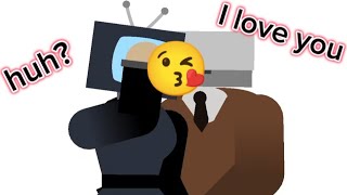 Tv Woman x Brown Cameraman: Finally I can kiss her (good ending) // Skibidi Toilet Sus //