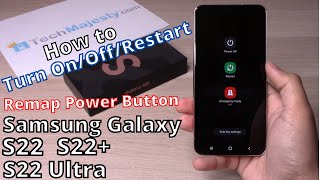 how to turn off/turn on or restart: samsung galaxy s22, s22  (plus), s22 ultra - remap power button