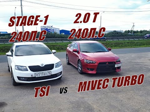 КТО ТО БЫЛ ЖЁСТКО НАКАЗАН... Мощный Лансер 10 2.0 vs Шкода Октавия 1.8Т. ГОНКА!!!