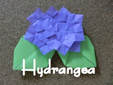 折り紙 あじさいの折り方 How To Fold A Hydrangea Youtube