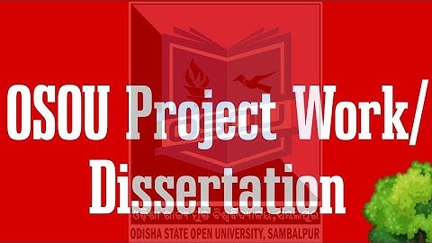 OSOU Dissertation / Project Work