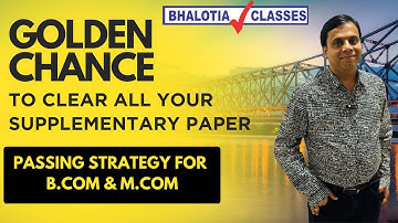 Golden chance to clear all your supplementary papers, passing strategy for B com & M com
