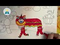 V ma ln  v siu d cng hi art cute   draw lion dance tutorial