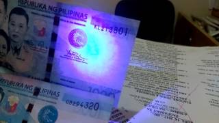 Fake vs Real Philippine peso bill