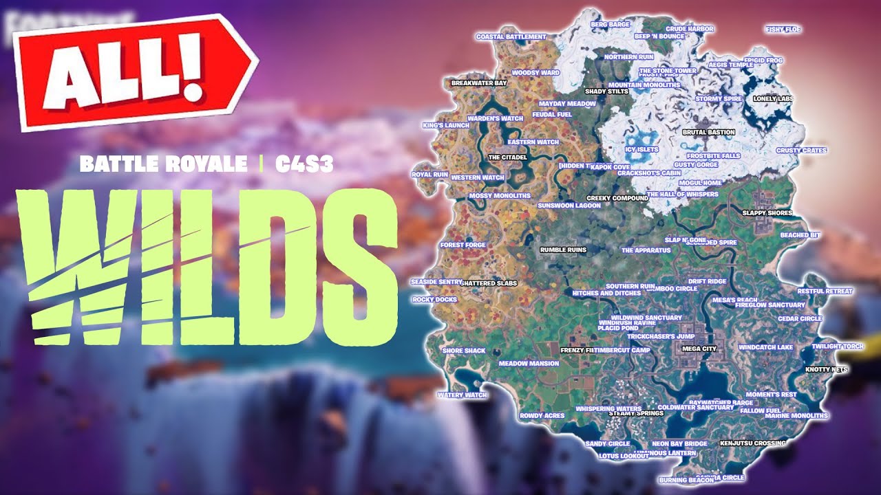 Fortnite new map, landmarks and named locations explained