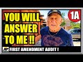 Insane grandpa rage  cops respond  sedona arizona  first amendment audit  amagansett press