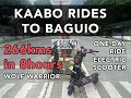 Manila to Baguio on Kaabo Electric Scooter in 266kms 8hours ride