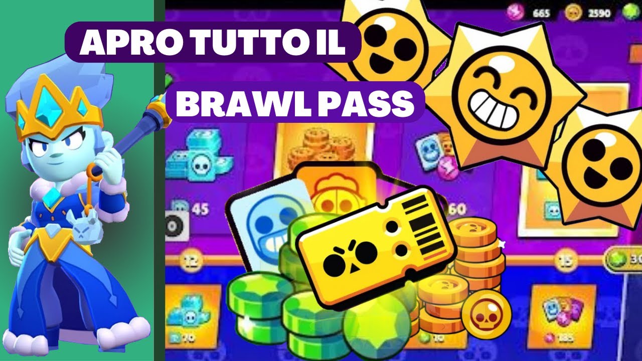 Apro tutto il pass di brawl stars!! - YouTube