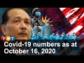 Covid-19 numbers as at October 16, 2020