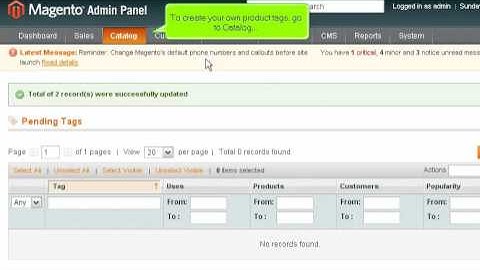 How to create and approve tags in Magento Commerce