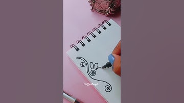 🌼Easy Border Design|Very Simple & quick front page Design#frontpage#trending#design#shorts#border