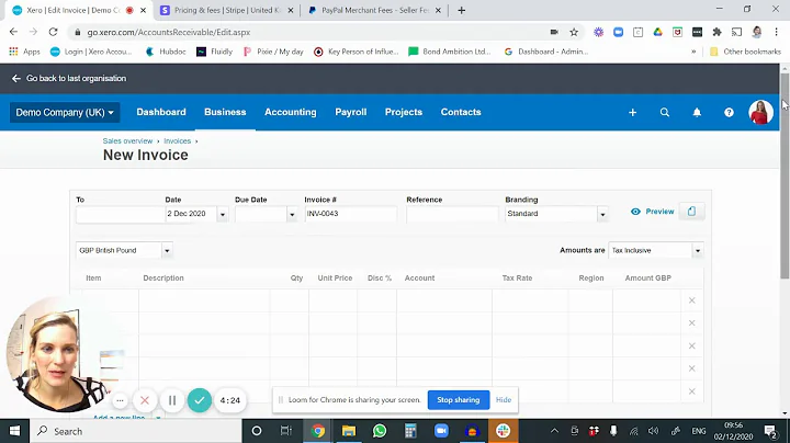 Send sales invoices from Xero with online payments