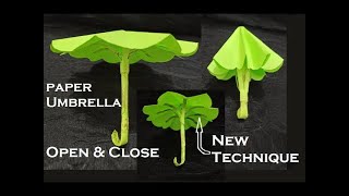 How to make a Paper Umbrella that Open and Close | New Easy Method, Technique | Not Origami