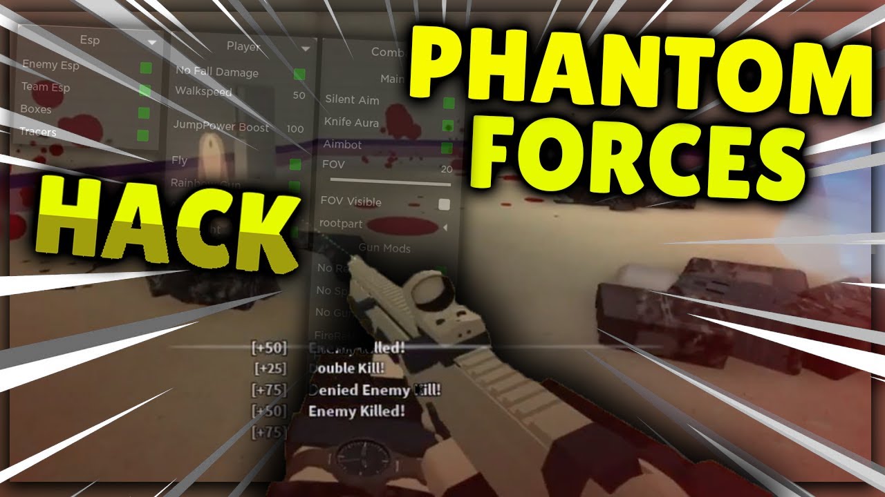 New Roblox Hack Script Phantom Forces Aimbot Unlock All Max Credits Esp Mod Menu More Youtube - hack menu anti ban phantom forces roblox