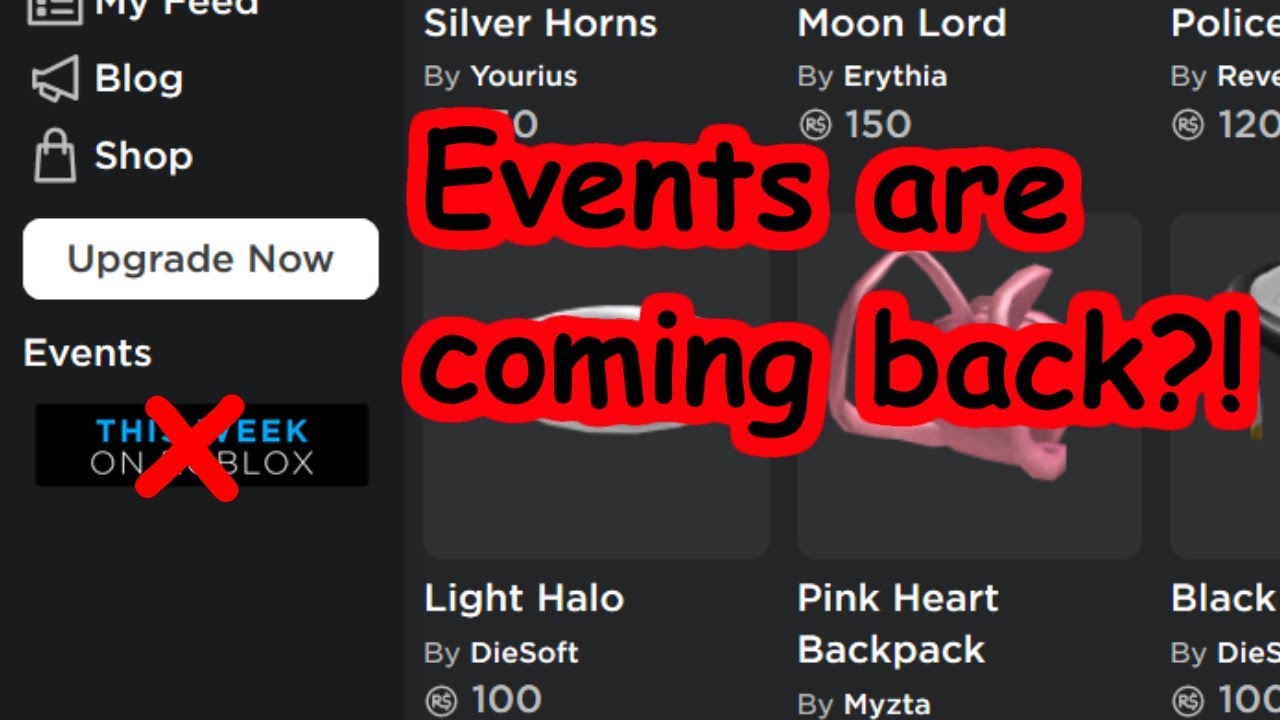 Roblox Events Might Be Coming Back Youtube