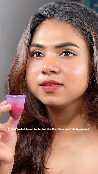 I tried period blood facial & this happened to my skin🩸😱#shorts #shortsfeed #sristydutta #explore