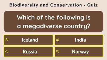 Biodiversity and Conservation - Quiz | 15 Important Environmental Science Questions | EVS Test