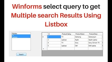 winforms search listbox multiple records into datagridview