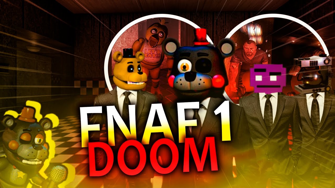 COMO (não) JOGAR FNAF 1 DOOM!!  Passando a primeira noite no fnaf doom - Fnaf  1 Doom Mod #1 