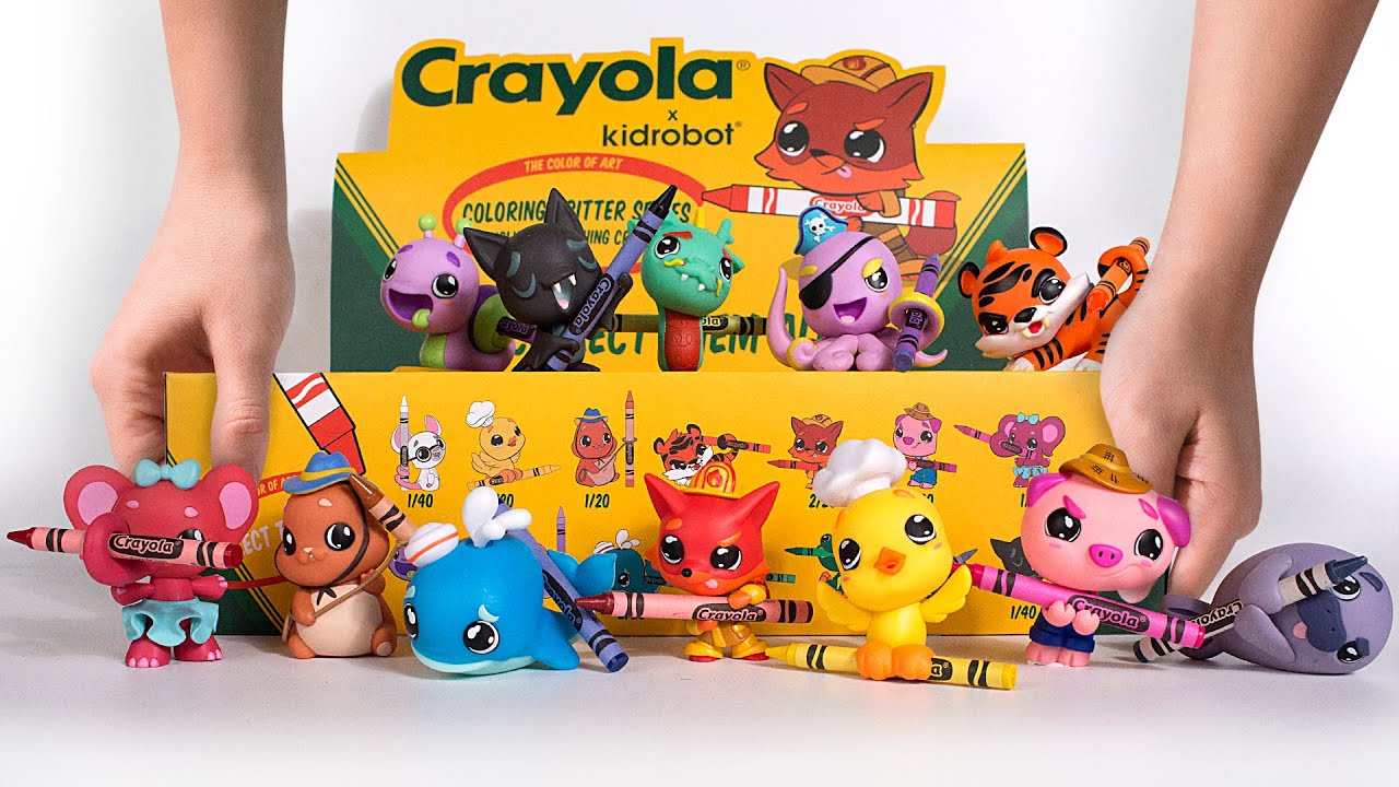 محاولة جمع كل الألعاب الـ 14 من مجموعة  التلوين Kidrobot Crayola Critters