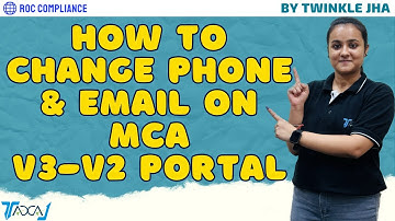 How To Change Phone & Email on MCA Portal | How To Change Company Email ID on MCA Master Data