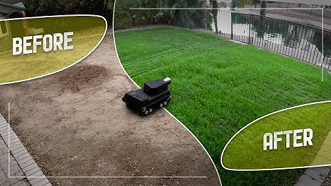 Smart Landscaping Robot Grows Lawn - Time Lapse