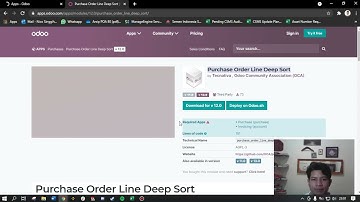 How to Install Add Ons Extra Module (Purchase Order Line Deep Sort) on your Odoo 12 CE
