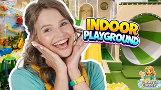 Silly Miss Lily visits Lanky Land Indoor Playground for Kids! 🛝 Let’s Find Cotton & Learn to Read!