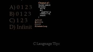 do...while loop in c : output of | C Programming Basics Explained | #shorts
