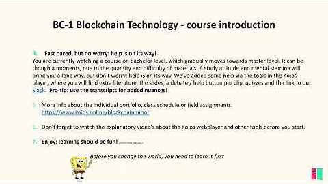 BC-1 Blockchain Technology   course introduction