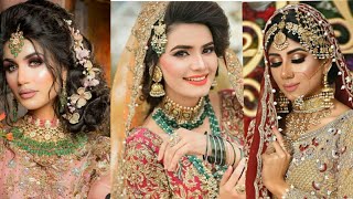 trending bridal hairstyle pictures collection 2020,bridal makeup 2020,bridal dresses collection 2020