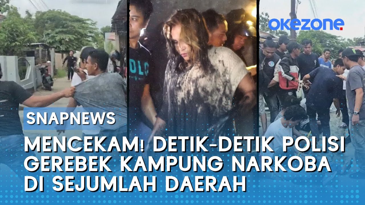 Mencekam! Detik-detik Polisi Gerebek Kampung Narkoba di Sejumlah Daerah, Diwarnai Aksi Kejar-kejaran