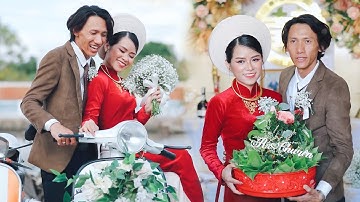Lễ Tân Hôn Cặp Đôi Trai Tài Gái Sắc Vĩnh An x Ngọc Chuyên, Rước Dâu Bằng Xe Vespa Tuyệt Đẹp