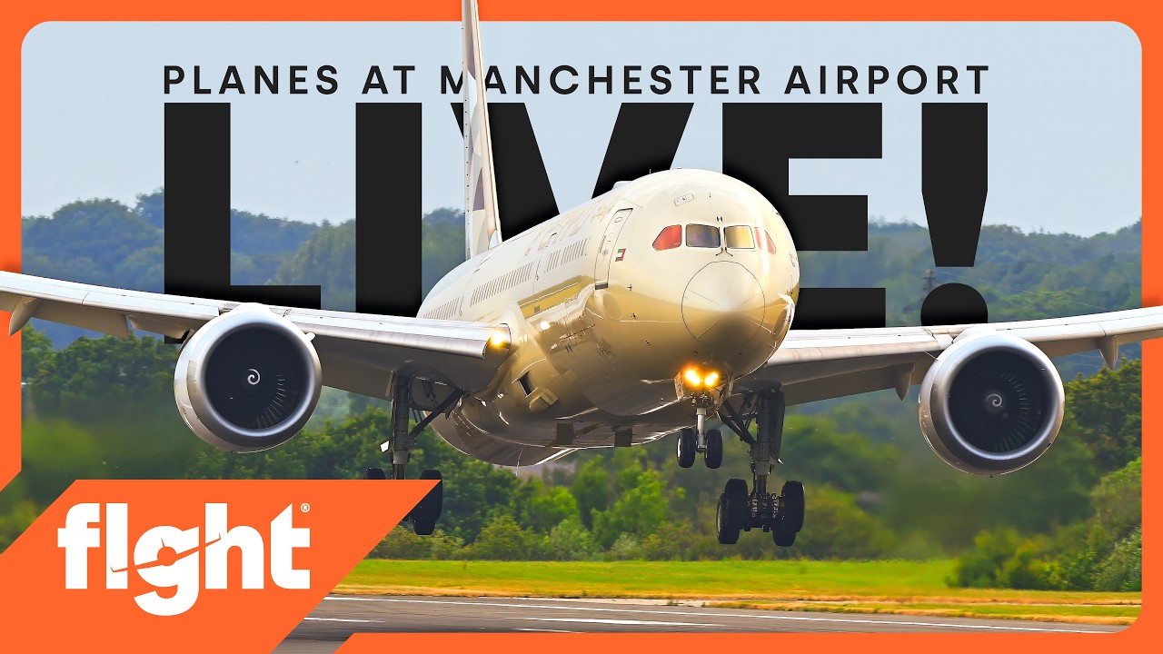 LIVE A380, wet landings, PIA 777 & Evening Heavies! 🧡 Manchester Airport LIVE