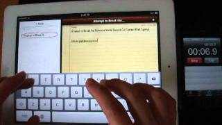 Attempt to Break the World Record for Fastest iPad Typing