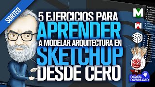 SketchUp modelado de ARQUITECTURA desde cero | TUTORIAL español BASICO para arquitectos 1ra PARTE