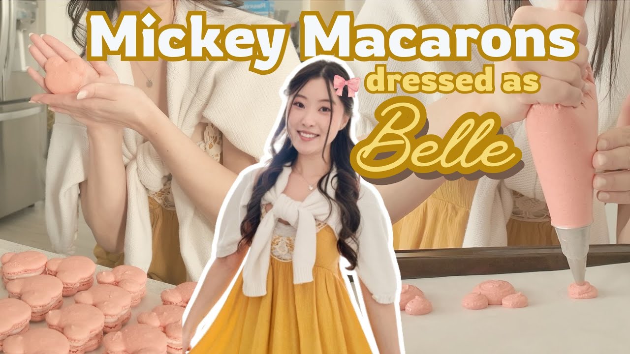 Belle making her FRENCH macarons! ✨Disney Magic in the Kitchen ✨ | Baking Vlog