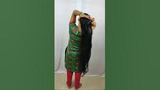 ILHW Rapunzel Shobha Styling Her Heavy Oiled Thigh Length Healthy into Different Hair Buns